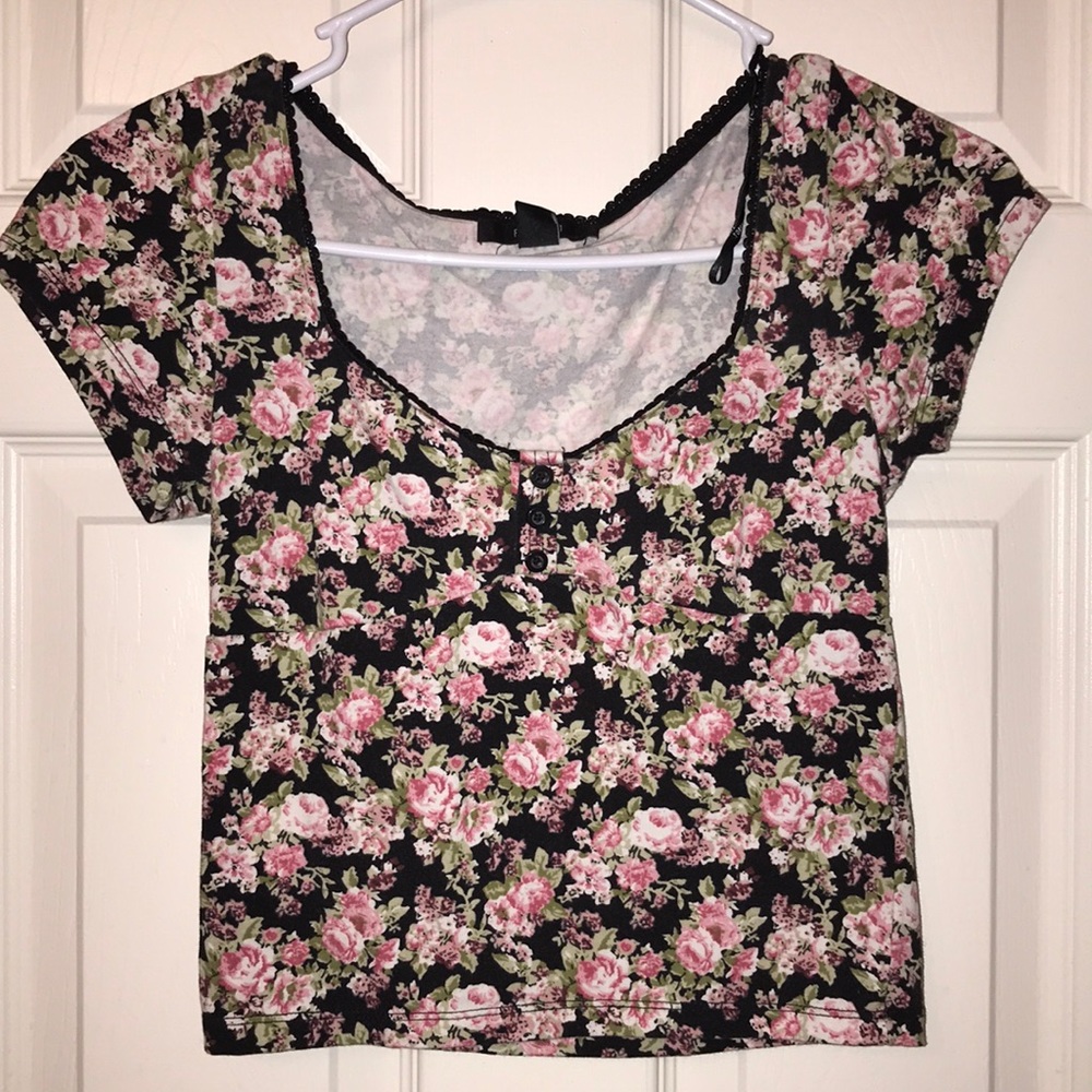 Forever21 floral crop top
